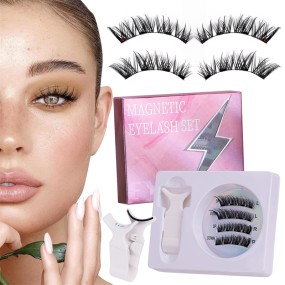 Magnetic Eyelash Set Manufacturer - OEM Fixed-Position Light Weight Reusable Silk