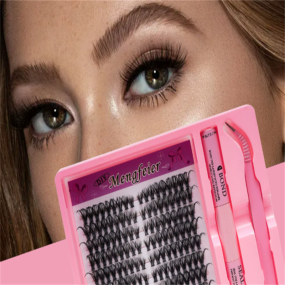 Self-implantable Eyelashes Factory - OEM Naturally Curled Thick Single Cluster Style