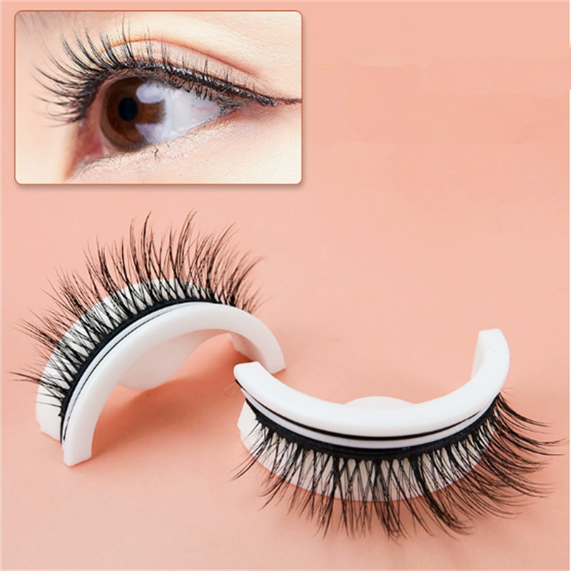 Self Adhesive Eyelashes Supplier - OEM Natural Slender 3D Curling Crystal Box