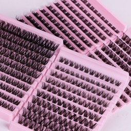 Cluster Eyelashes Factory - OEM Handmade 16mm Thick Volume Shape Synthetic