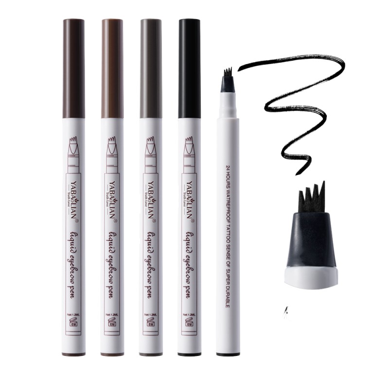 Microblading Fork Supplier - OEM Multi Colors 4 Head Waterproof Brow Pencil