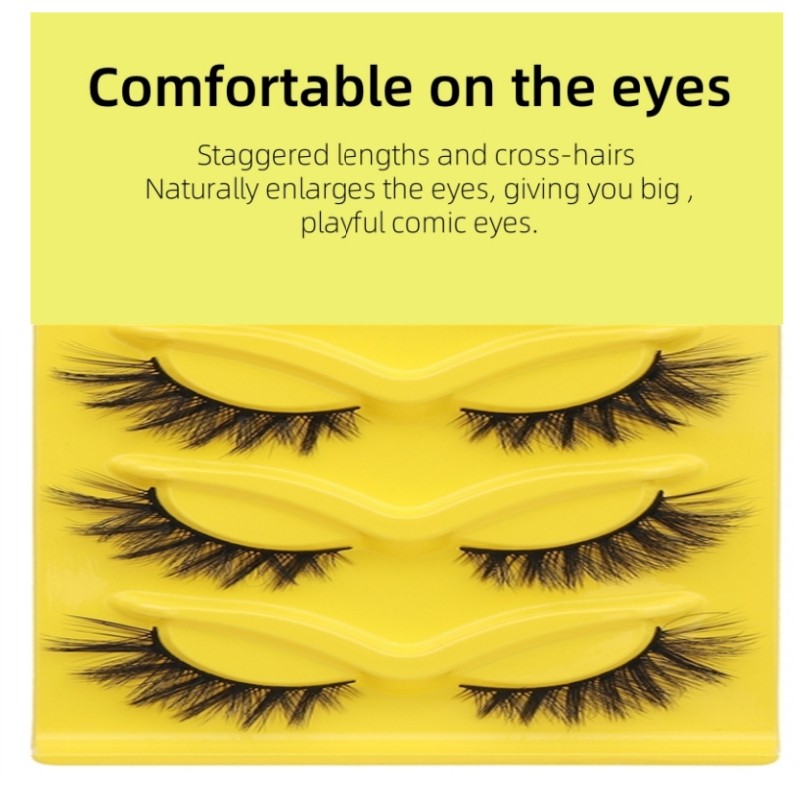 Cat Eye Eyelashes Factory - OEM 5 Pairs 0.07mm Contour Synthetic Hair Customizable