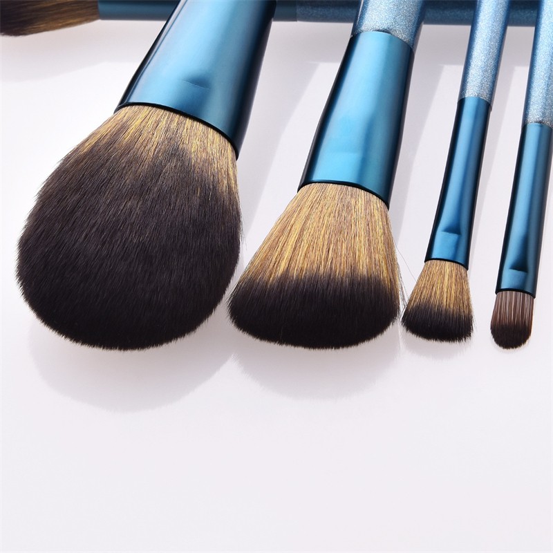 Blush Makeup Brush Set Manufacturer - OEM 14pcs Professional Sapphire Blue Tools