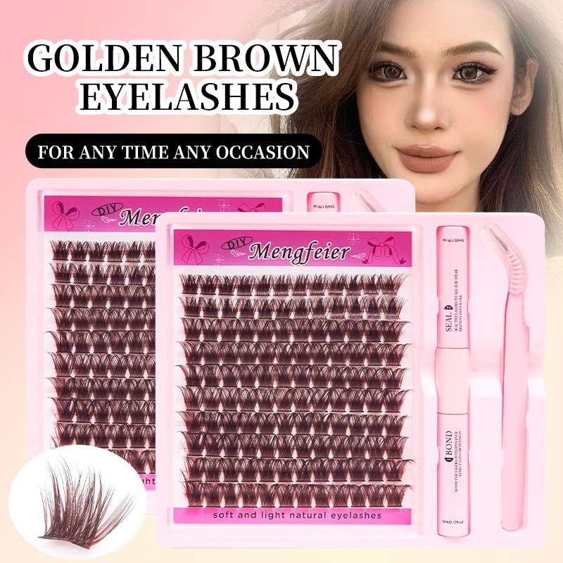 Self-implantable Eyelashes Factory - OEM Naturally Curled Thick Single Cluster Style