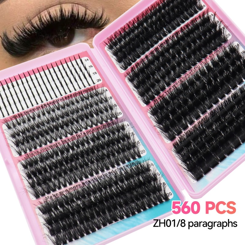 3D Eyelash Book Supplier - OEM Fluffy Bushy Series Mixed Segmented Lashes