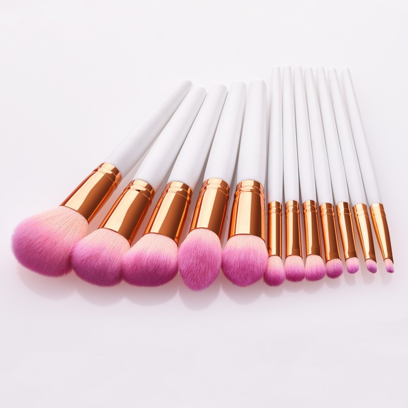 Makeup Brush Set Manufacturer - OEM 12pcs Premium Quality Cosmetic Tools