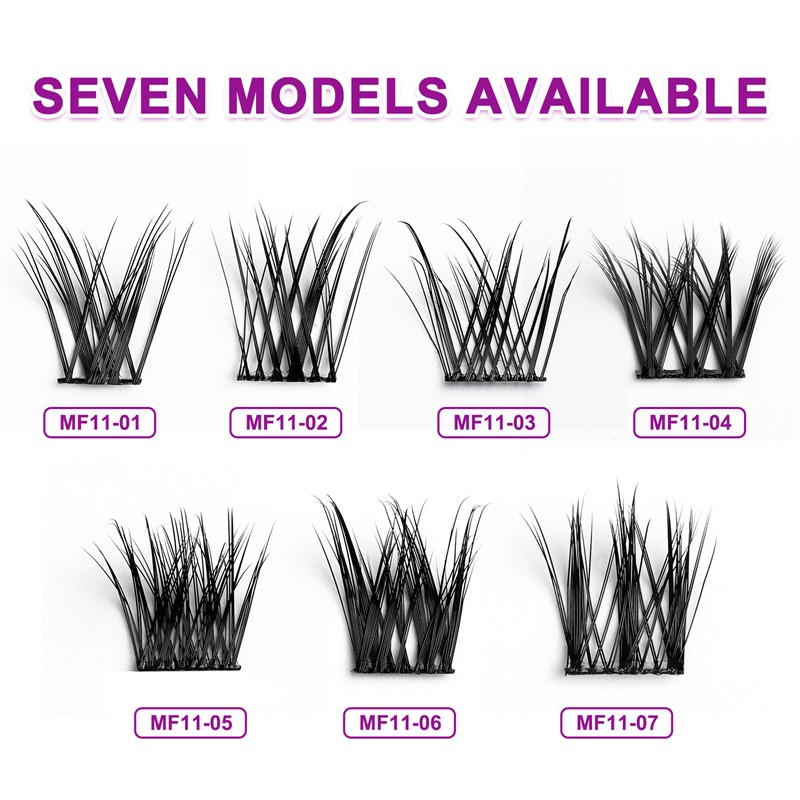 Cluster Eyelashes Factory - OEM 6D Handmade Long Stem Single Cluster DIY