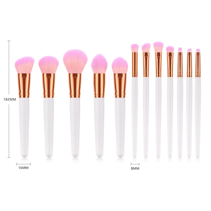 Makeup Brush Set Manufacturer - OEM 12pcs Premium Quality Cosmetic Tools