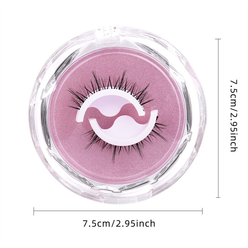 Self-Adhesive Eyelashes Supplier - OEM 1 Pair Sweatproof Synthetic Fiber Double Strip