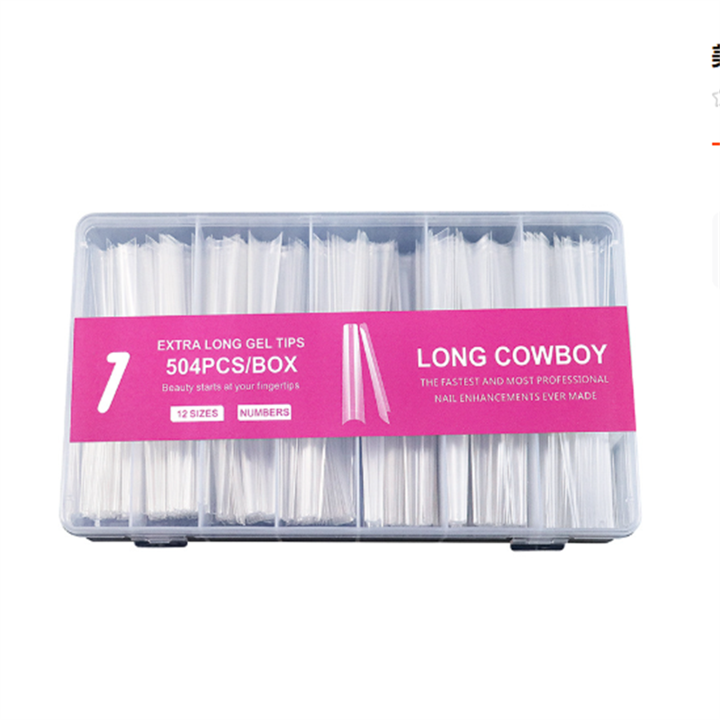 Acrylic Nail Extensions Factory - OEM 240 Pcs Transparent Full-coated Long Nails