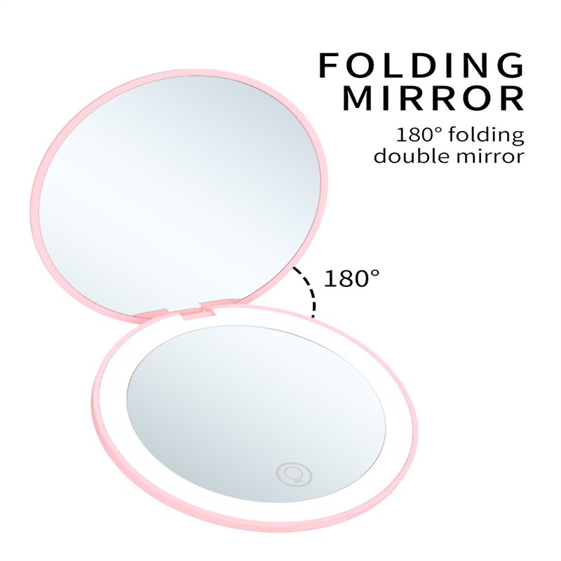 LED Makeup Mirror Supplier - OEM Personalized 2 Side Folding Pocket Mirror