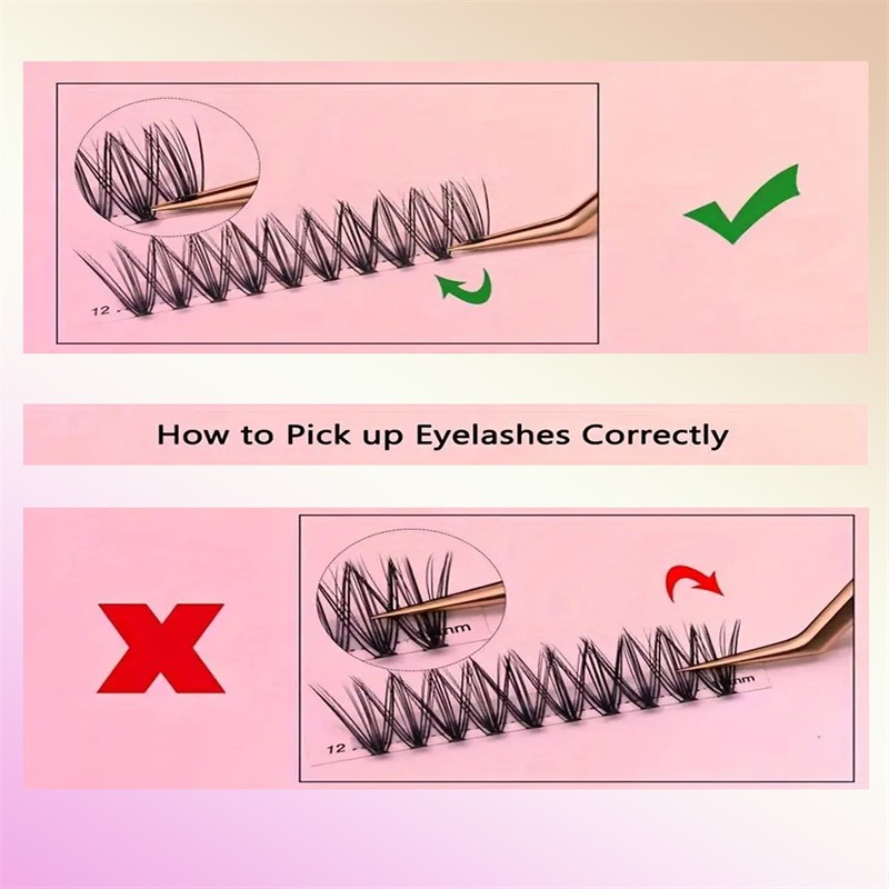 Soft Cluster Eyelashes Supplier - OEM Thick Black 40D-160D Fluffy Pre-Made