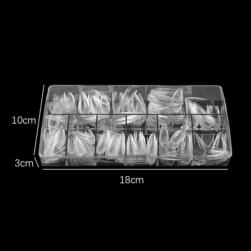 Press Manicure Nails Manufacturer - OEM 500pcs/Box ABS Transparent French Style