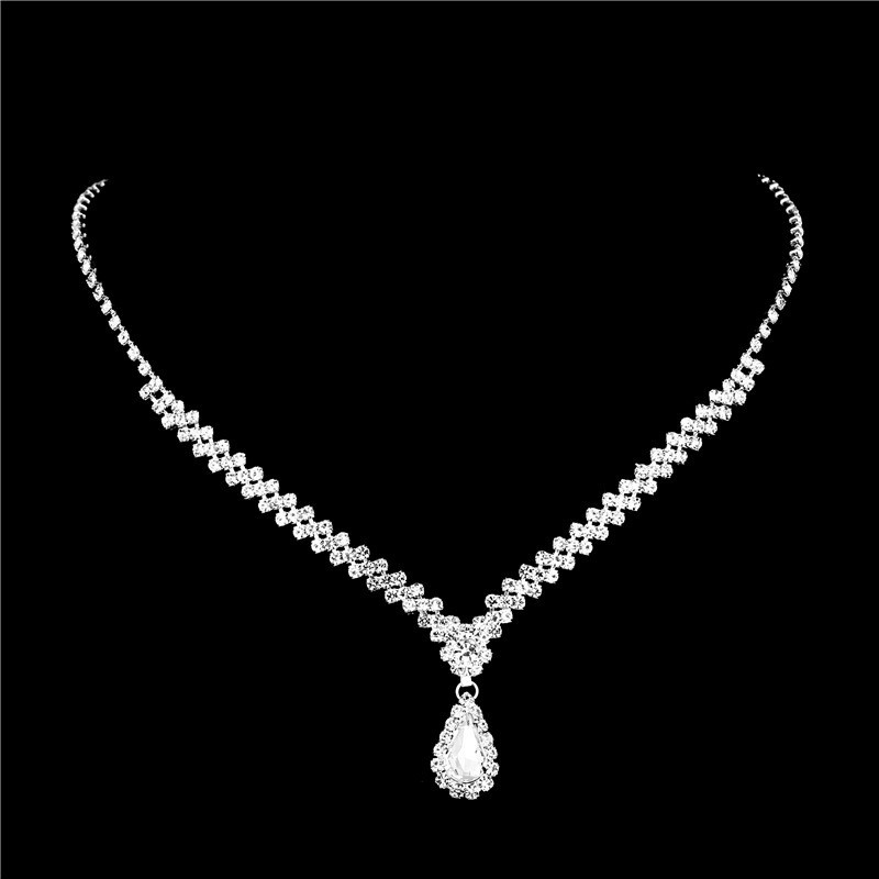 Wedding Jewelry Set Supplier - OEM Classic Three-Piece Diamond-Encrusted Set