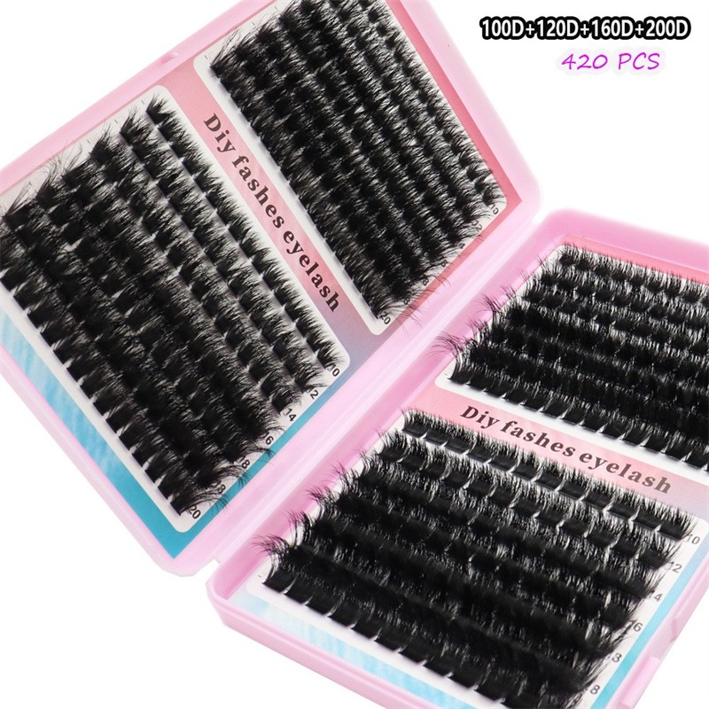 Large Capacity Eyelash Book Factory - OEM 28 Rows Natural Soft Mink Tuft 10-20mm