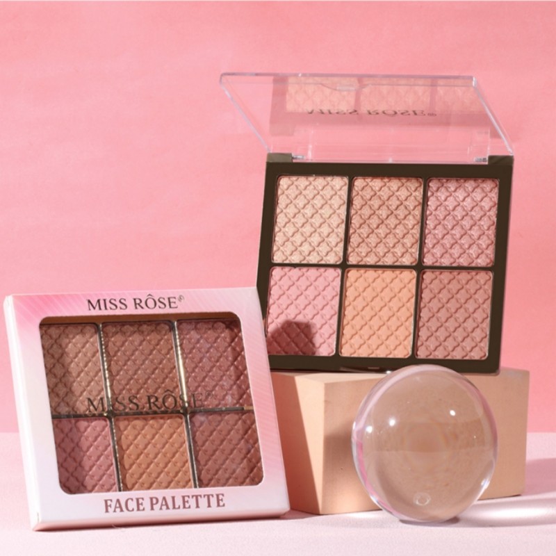 Mineral Makeup Manufacturer - OEM MISS ROSE 6-Color Matte Fine Powder Blush