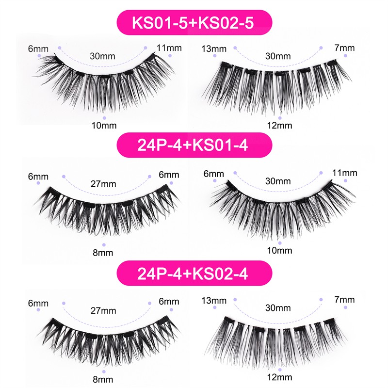 Magnetic Eyelashes Manufacturer - OEM Set with Clips Natural Glue-Free Quantum