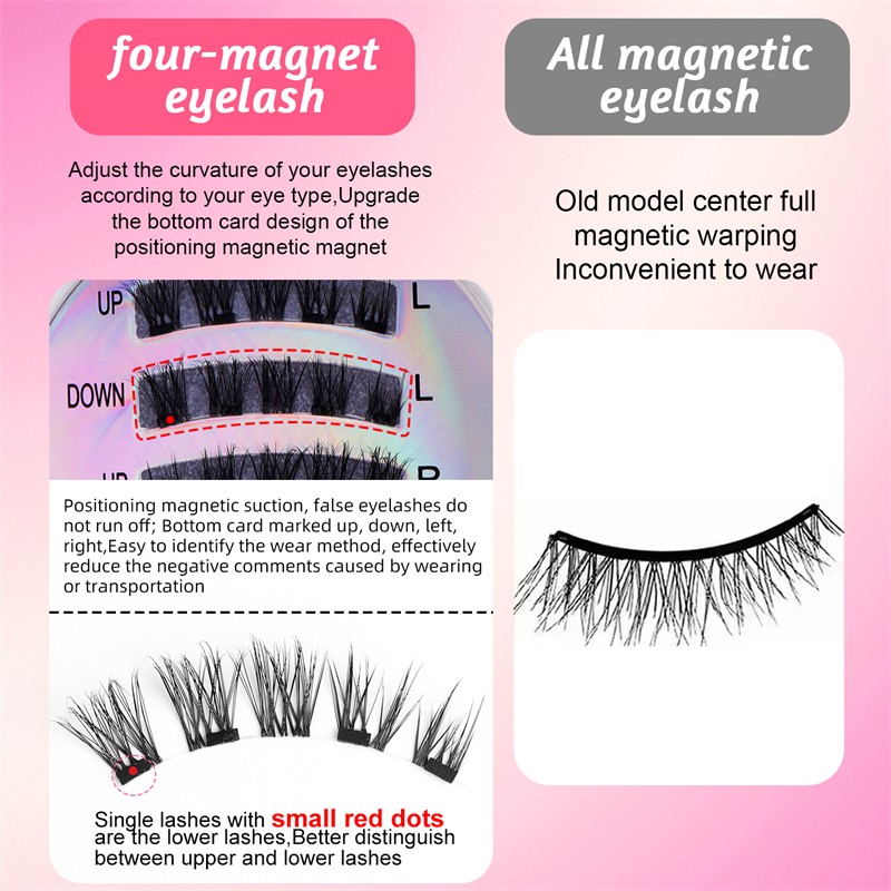 Magnetic Eyelash Set Manufacturer - OEM Fixed-Position Light Weight Reusable Silk