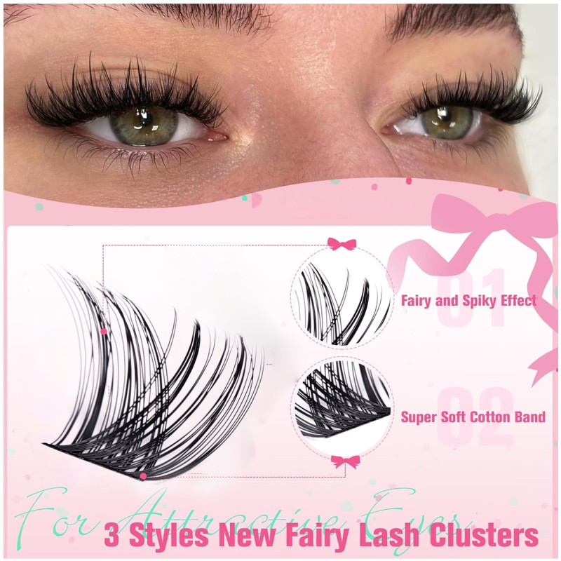 Cluster Eyelashes Factory - OEM Handmade 16mm Thick Volume Shape Synthetic