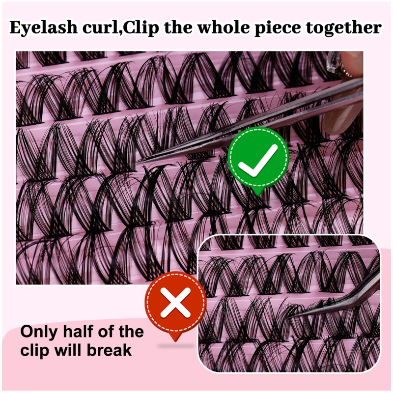 Cluster Eyelashes Factory - OEM Handmade 16mm Thick Volume Shape Synthetic