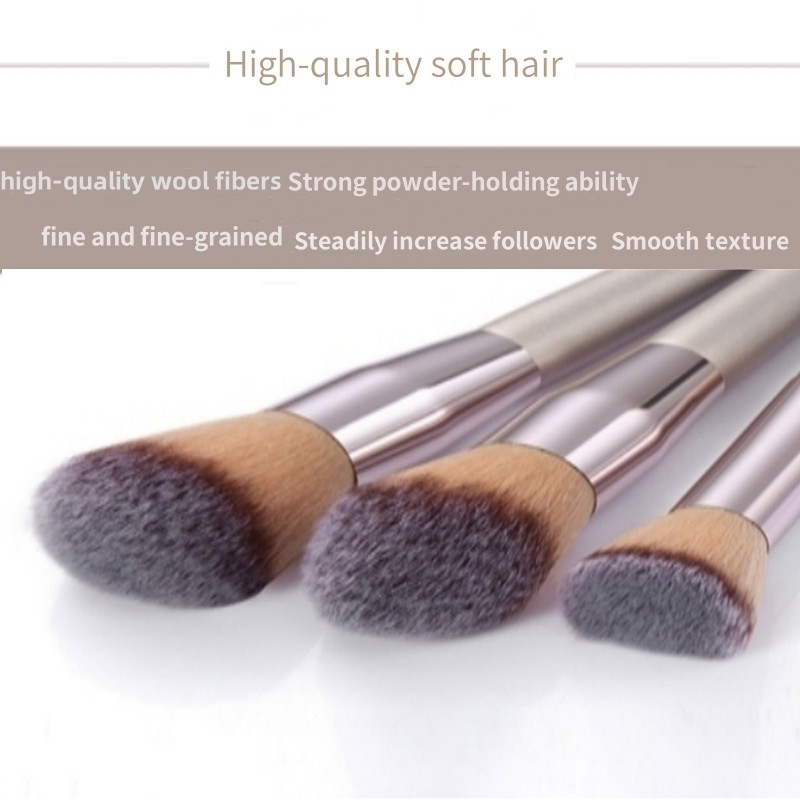 Graded Brush Set Factory - OEM 10/14pcs Silver Space Grey Multi-Purpose Brush