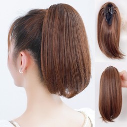 Short Straight Wig Supplier - OEM Soft Ponytail Braiding Hair Clip Extensions