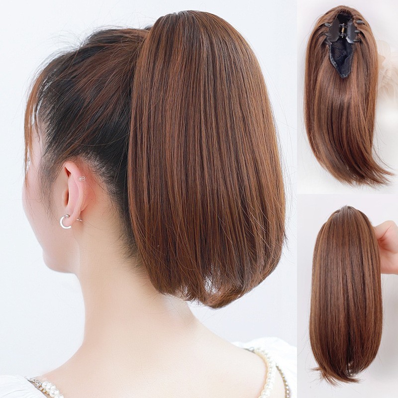 Short Straight Wig Supplier - OEM Soft Ponytail Braiding Hair Clip Extensions