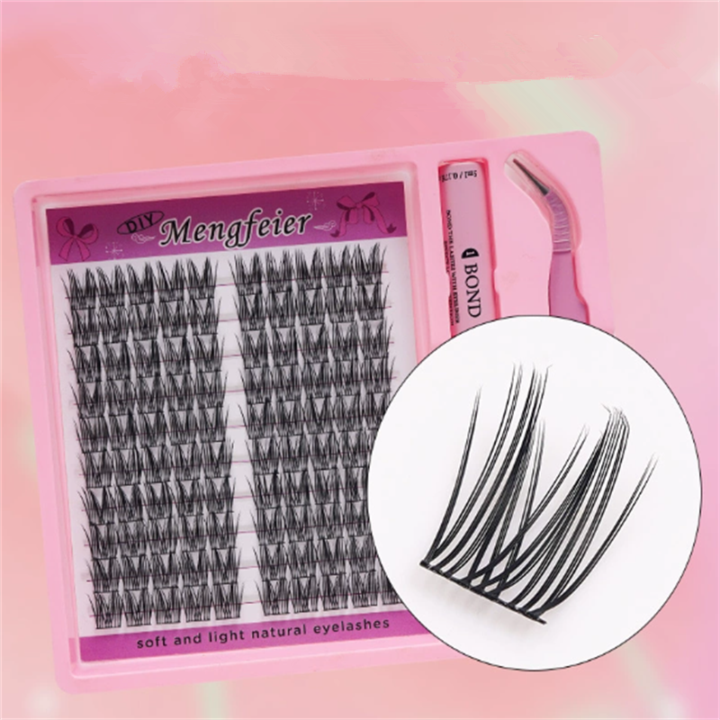 Self-implantable Eyelashes Factory - OEM Naturally Curled Thick Single Cluster Style