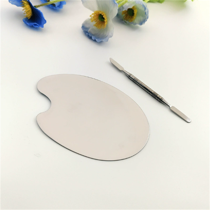 Makeup Palette Factory - OEM High Hardness Square Stainless Steel Mixing Palette