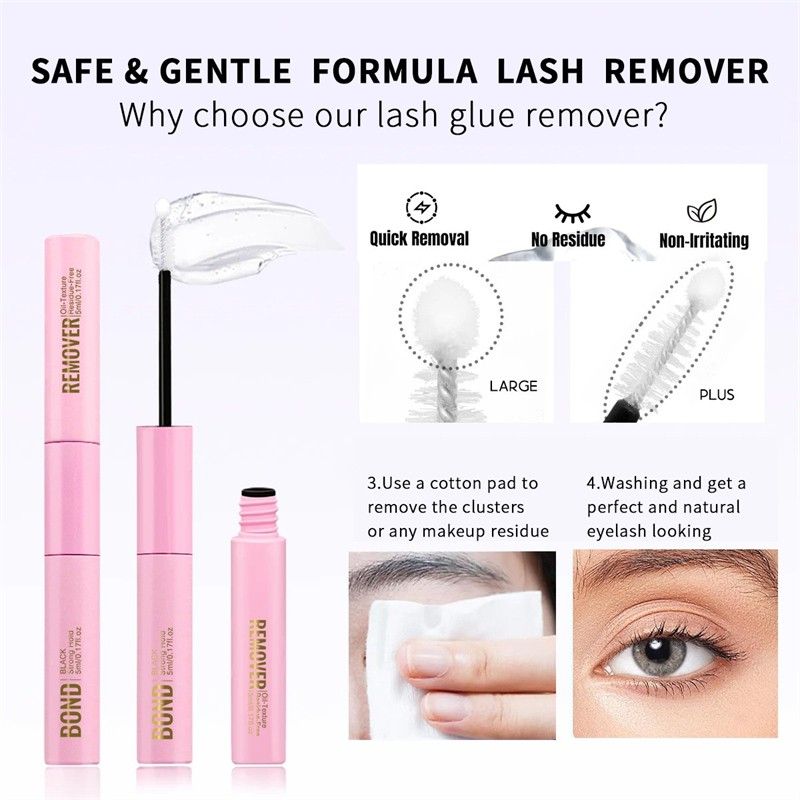 Eyelash Grafting Remover Supplier - OEM Double-Ended Segmented Glue Removal Solution