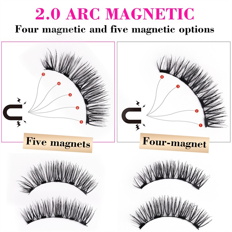 Magnetic Eyelashes Manufacturer - OEM Set with Clips Natural Glue-Free Quantum