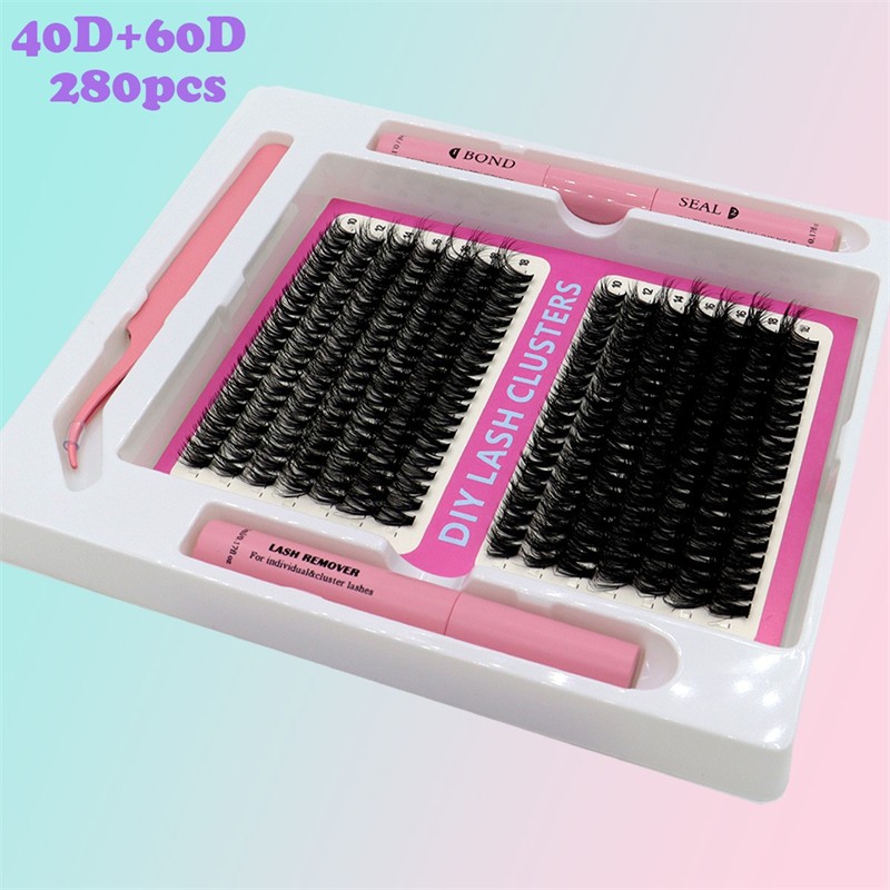 Cluster Eyelashes Supplier - OEM Naturally Curled Thick Curved Ends Volume Fans