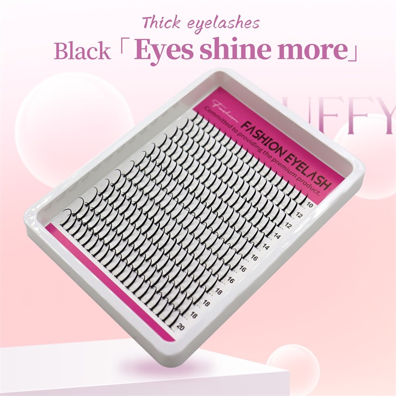 Handmade Fairy Eyelashes Manufacturer - OEM 12-rows Segmented Mixed Volume Premade