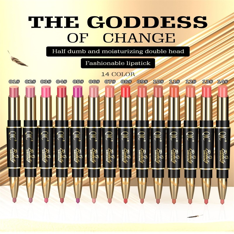Lip Liner Set Supplier - OEM For QIC 2-in-1 Double-Ended Vegan Matte