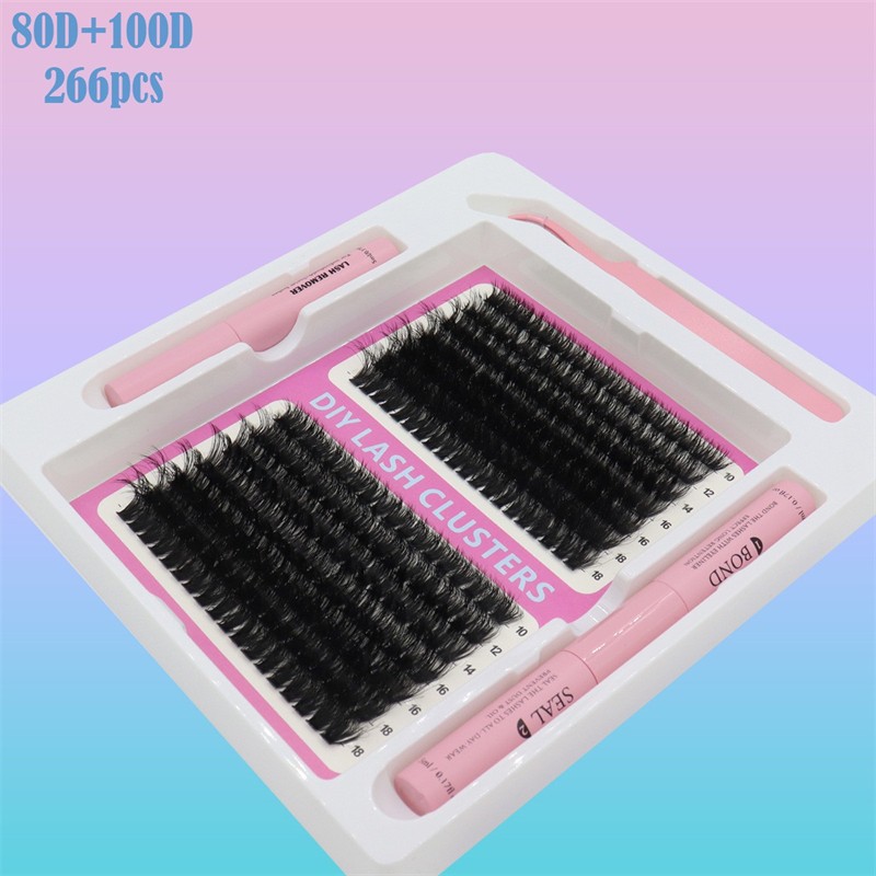 Individual Eyelashes Factory - OEM Natural Curved DD Curl Premade Boxed Fans