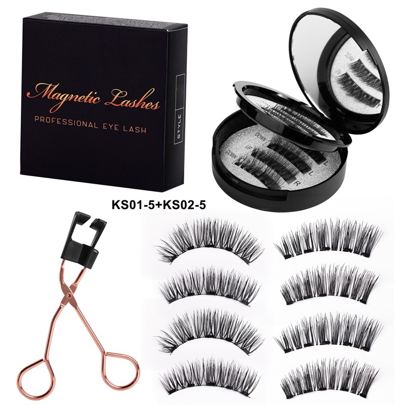Magnetic Eyelashes Manufacturer - OEM Set with Clips Natural Glue-Free Quantum
