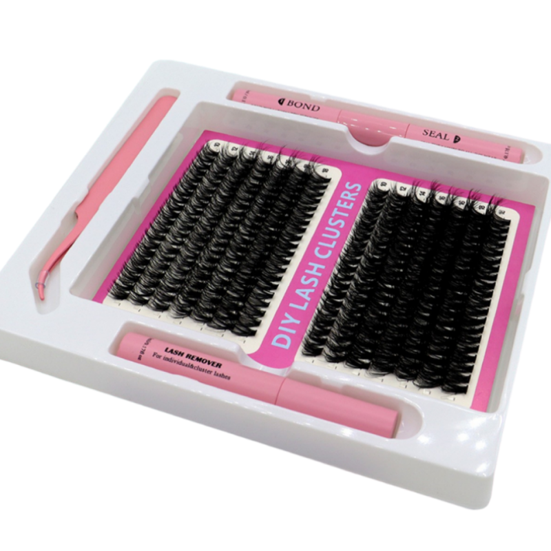 Cluster Eyelashes Supplier - OEM Naturally Curled Thick Curved Ends Volume Fans