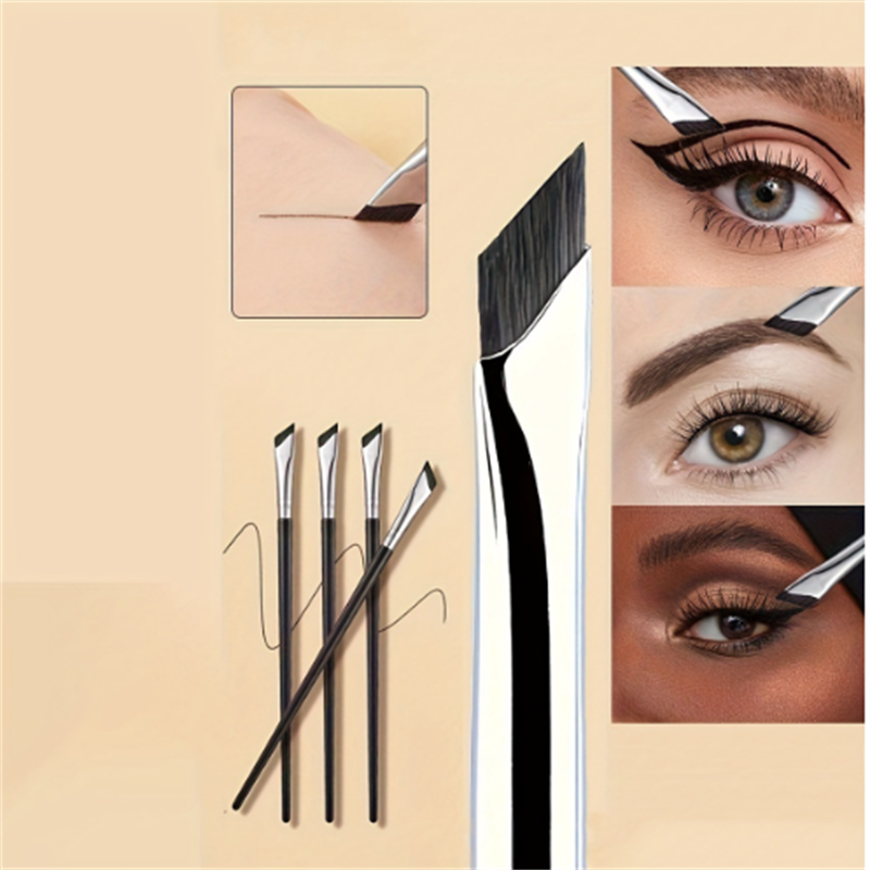 Synthetic Hair Brush Manufacturer - OEM 2-Piece Black Handle Soft Smooth Eye Brush