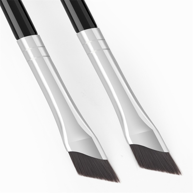 Synthetic Hair Brush Manufacturer - OEM 2-Piece Black Handle Soft Smooth Eye Brush