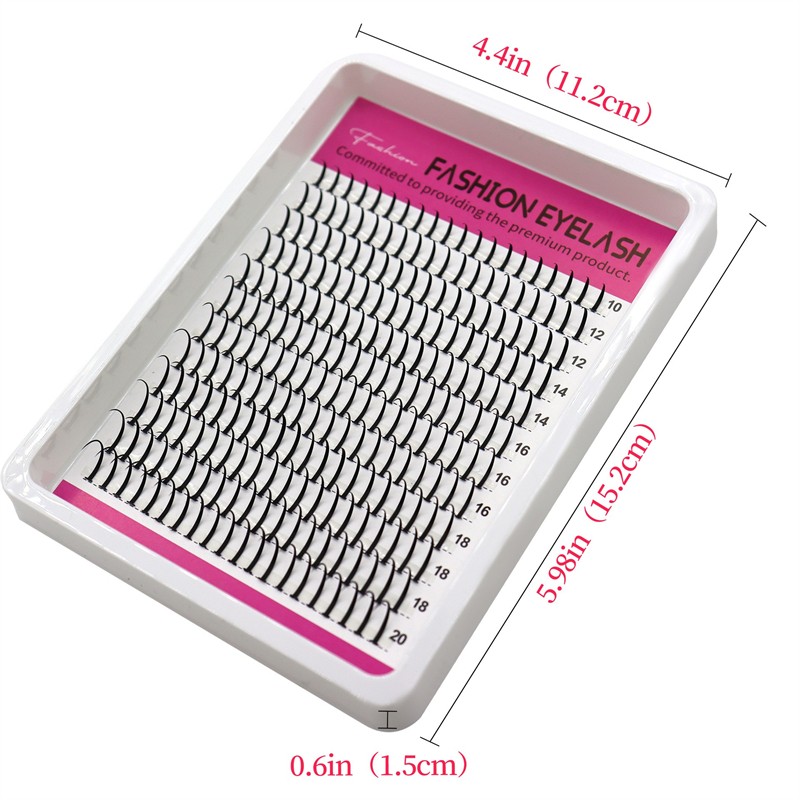 Fairy Eyelashes Supplier - OEM 12-rows Segmented Mixed Single Row Volume