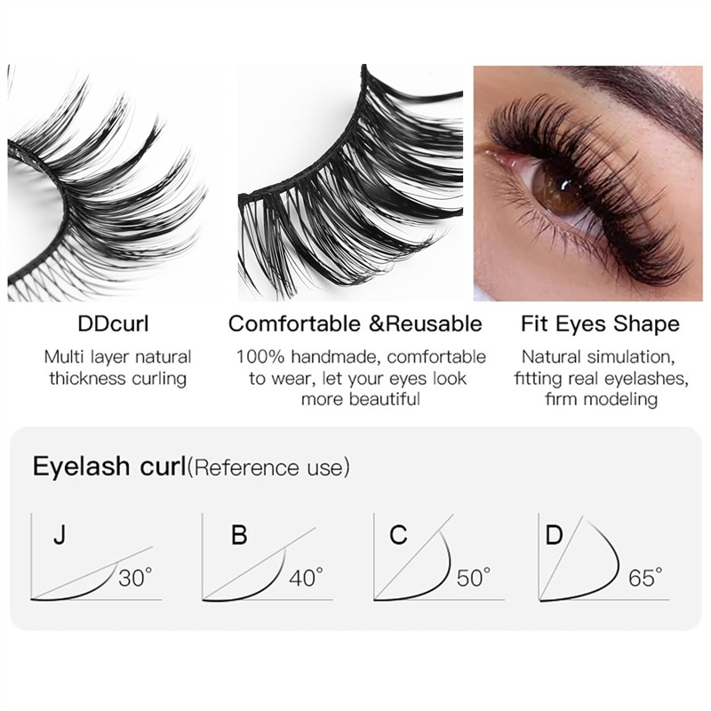 Foxlike Fur Eyelashes Manufacturer - OEM D-Curl Stereo Warping All Eye Types