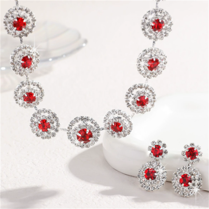 Women's Accessories Factory - OEM Luxurious Wedding Party Round Necklace Set