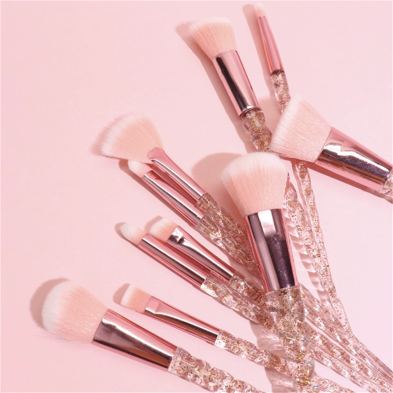 Makeup Brush Set Supplier - OEM 10pcs High Elastic Metal Ferrule Handheld Brushes