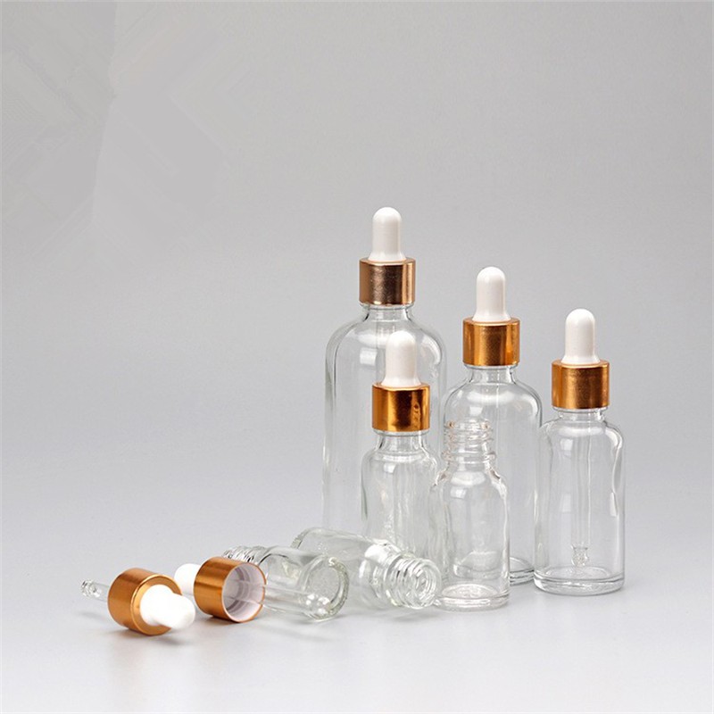 Dropper Bottle Manufacturer - OEM Clear Plastic-Head 5-100mL Empty Glass Bottle