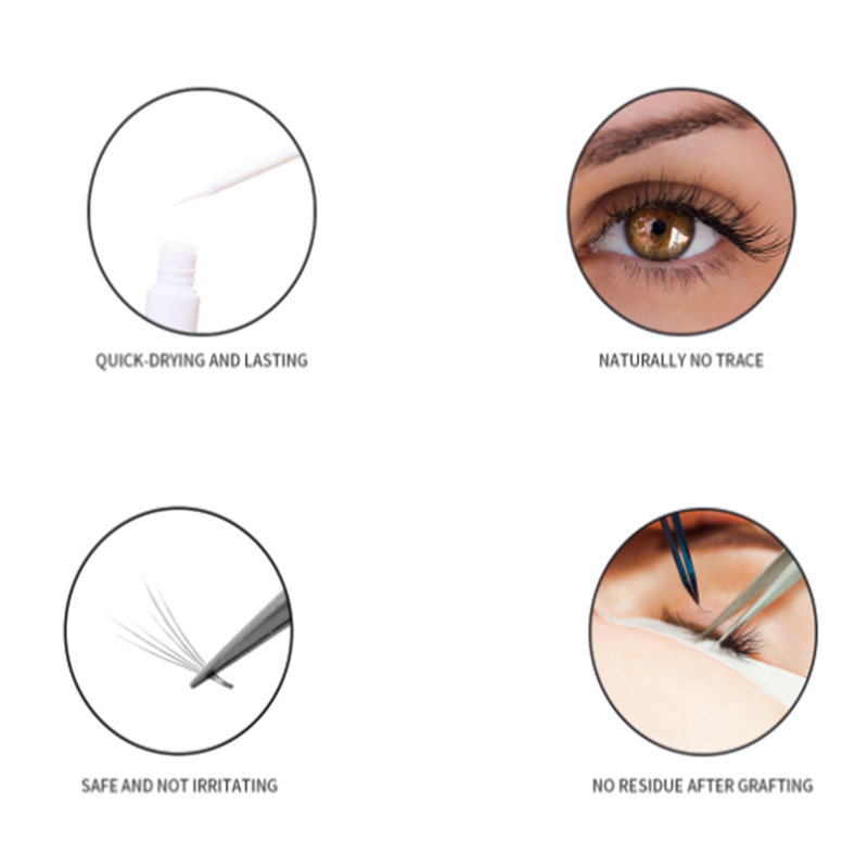Speed-Drying Glue Factory - OEM Clear White Black Waterproof Eyelash Adhesive