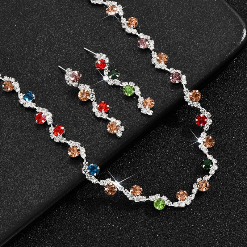 Diamond Jewelry Manufacturer - OEM Water Ripple Full Diamond Claw Necklace