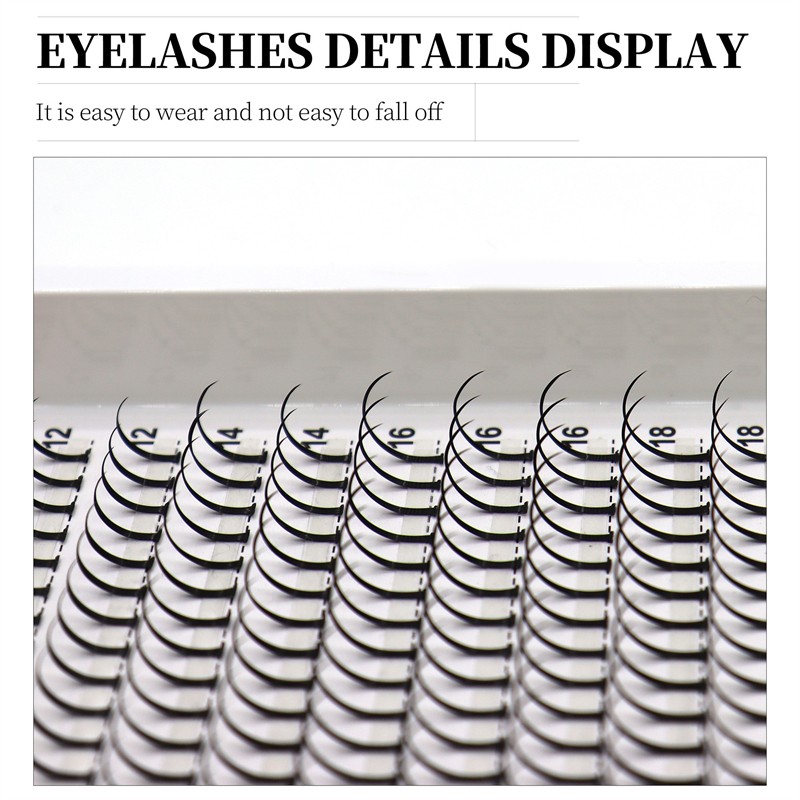 Fairy Eyelashes Supplier - OEM 12-rows Segmented Mixed Single Row Volume