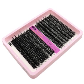 Black Cluster Eyelashes Manufacturer - OEM Multi-layer 40D-160D Fluffy Segmented