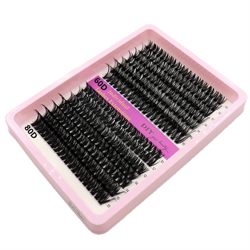 Black Cluster Eyelashes Manufacturer - OEM Multi-layer 40D-160D Fluffy Segmented