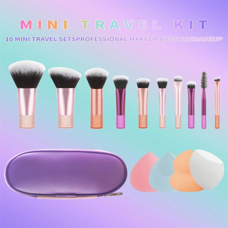 Short Pole Brush Supplier - OEM Transparent Handle Portable Loose Powder Brush